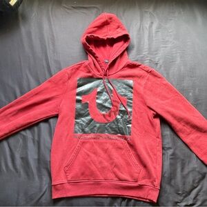 True Religion Men's Bold Red Hoodie